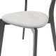 Dining set Benson - Toto pakoworld 5pcs 80x80x75cm in rustic grey - grey fabric - Dining set Benson - Toto pakoworld 5pcs 80x80x75cm in rustic grey - grey fabric -