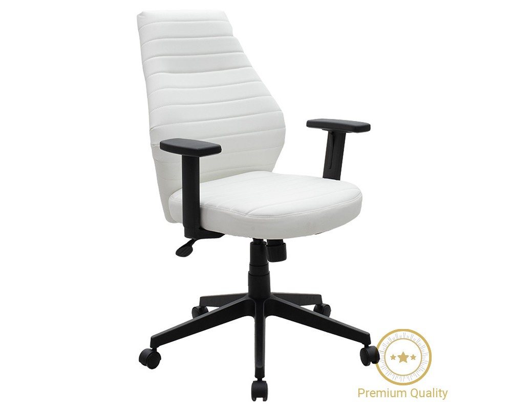 Manager office chair Benno pakoworld with PU in white colour - Manager office chair Benno pakoworld with PU in white colour -