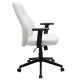 Manager office chair Benno pakoworld with PU in white colour - Manager office chair Benno pakoworld with PU in white colour -