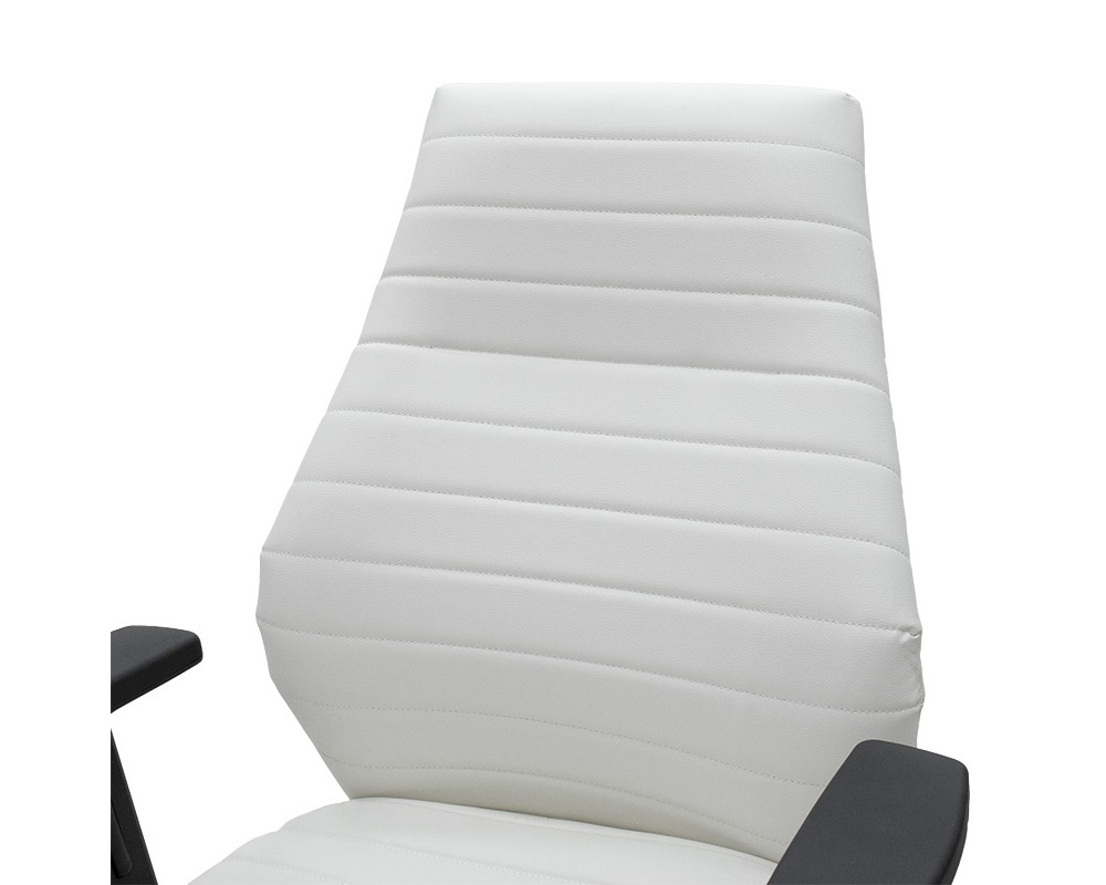 Manager office chair Benno pakoworld with PU in white colour - Manager office chair Benno pakoworld with PU in white colour -