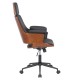 Manager office chair Hermanos pakoworld with black pu - walnut wood -