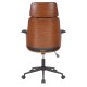 Manager office chair Hermanos pakoworld with black pu - walnut wood -