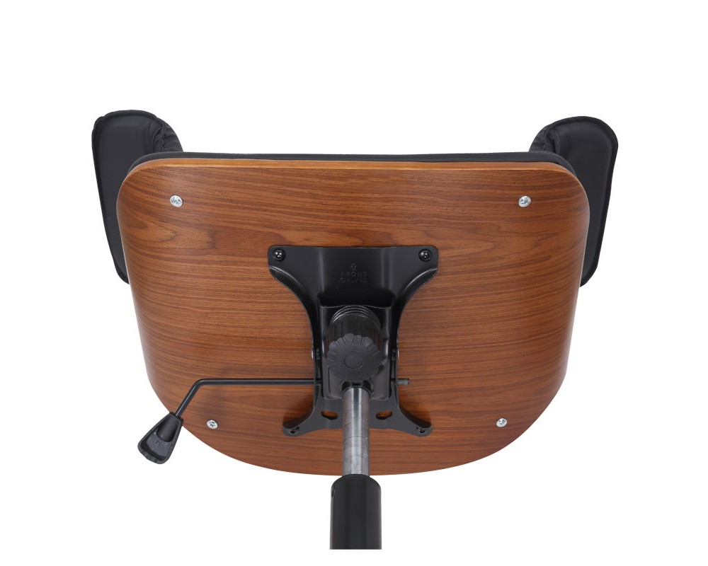 Manager office chair Hermanos pakoworld with black pu - walnut wood -