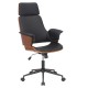 Manager office chair Hermanos pakoworld with black pu - walnut wood -