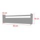 Hanger Dorian pakoworld natural-light blue 50x10x18cm - Hanger Dorian pakoworld natural-light blue 50x10x18cm -