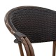 Garden armchair Paula pakoworld metal-pe rattan brown -