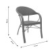 Garden armchair Paula pakoworld metal-pe rattan brown -