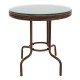 Garden table Paula pakoworld metal-pe rattan brown D60x60cm - Garden table Paula pakoworld metal-pe rattan brown D60x60cm -