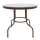 Garden table Paula pakoworld metal-pe rattan brown D90x75cm -
