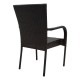 Garden armchair Laura pakoworld metal-pe rattan brown -