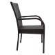 Garden armchair Laura pakoworld metal-pe rattan brown -