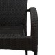 Garden armchair Laura pakoworld metal-pe rattan brown -