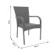 Garden armchair Laura pakoworld metal-pe rattan brown -