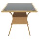 Laura pakoworld garden table metal-pe rattan natural 80x80x75cm - Laura pakoworld garden table metal-pe rattan natural 80x80x75cm -