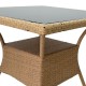 Laura pakoworld garden table metal-pe rattan natural 80x80x75cm - Laura pakoworld garden table metal-pe rattan natural 80x80x75cm -