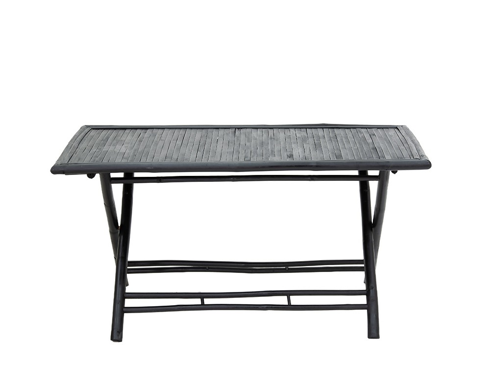 Badou pakoworld folding bamboo table black 150x80x77cm - Badou pakoworld folding bamboo table black 150x80x77cm -