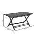 Badou pakoworld folding bamboo table black 150x80x77cm - Badou pakoworld folding bamboo table black 150x80x77cm -