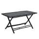 Badou pakoworld folding bamboo table black 150x80x77cm - Badou pakoworld folding bamboo table black 150x80x77cm -