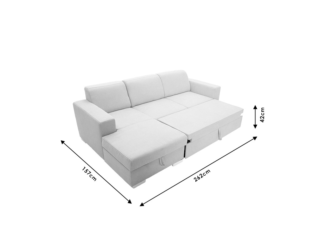 Ъглов разтегателен диван с десен ъгъл Gabriele - Ъглови дивани