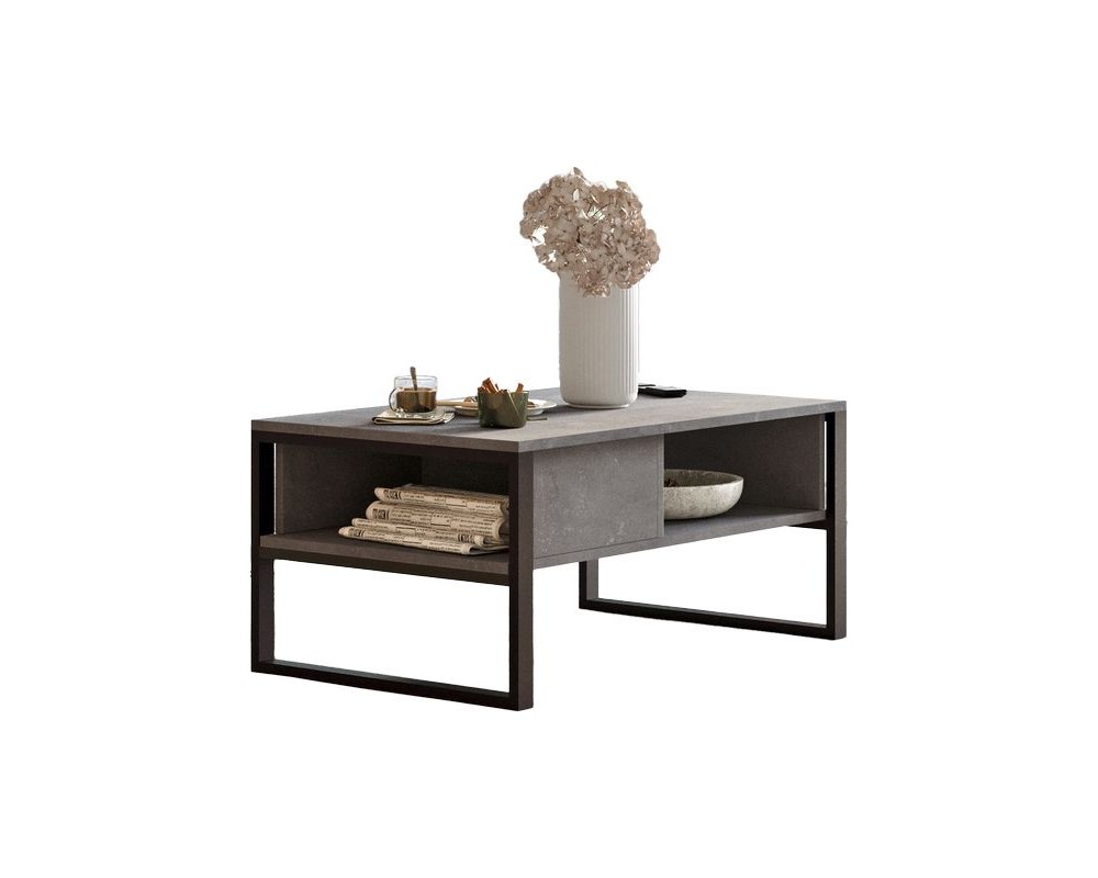Honora pakoworld coffee table anthracite antique-black 100x60x44.5cm -