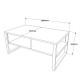 Honora pakoworld coffee table anthracite antique-black 100x60x44.5cm -