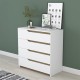 Chest of drawers Verena pakoworld white-walnut 80x47x92cm - Chest of drawers Verena pakoworld white-walnut 80x47x92cm -