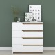 Chest of drawers Verena pakoworld white-walnut 80x47x92cm - Chest of drawers Verena pakoworld white-walnut 80x47x92cm -
