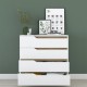 Chest of drawers Verena pakoworld white-walnut 80x47x92cm - Chest of drawers Verena pakoworld white-walnut 80x47x92cm -