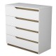 Chest of drawers Verena pakoworld white-walnut 80x47x92cm - Chest of drawers Verena pakoworld white-walnut 80x47x92cm -