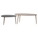 Coffee table Monty pakoworld walnut-black marble 116x46x46cm - Coffee table Monty pakoworld walnut-black marble 116x46x46cm -