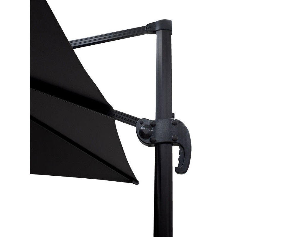 Garden hanging umbrella Raffaella pakoworld aluminum D3m anthracite - Garden hanging umbrella Raffaella pakoworld aluminum D3m anthracite -
