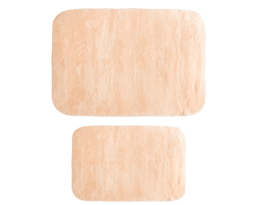 Bath mat PWC-0055 pakoworld set 2pcs pink 90x60cm - Bath mat PWC-0055 pakoworld set 2pcs pink 90x60cm -