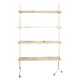 Wall set unit Rabia pakoworld solid wood natural 99x16x170cm -
