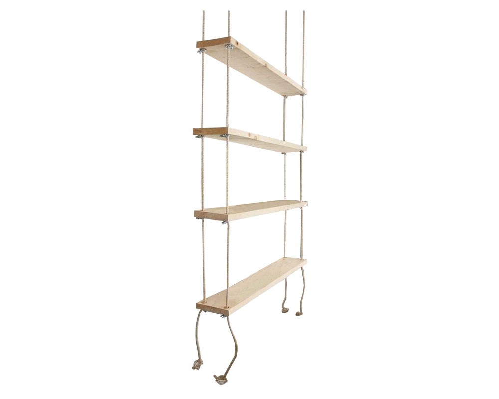 Wall set unit Rabia pakoworld solid wood natural 99x16x170cm -