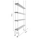 Wall set unit Rabia pakoworld solid wood natural 99x16x170cm -