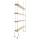 Wall set unit Rabia pakoworld solid wood natural 99x16x170cm -