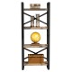 Bookcase Crimson pakoworld walnut-black 50x22x150cm -