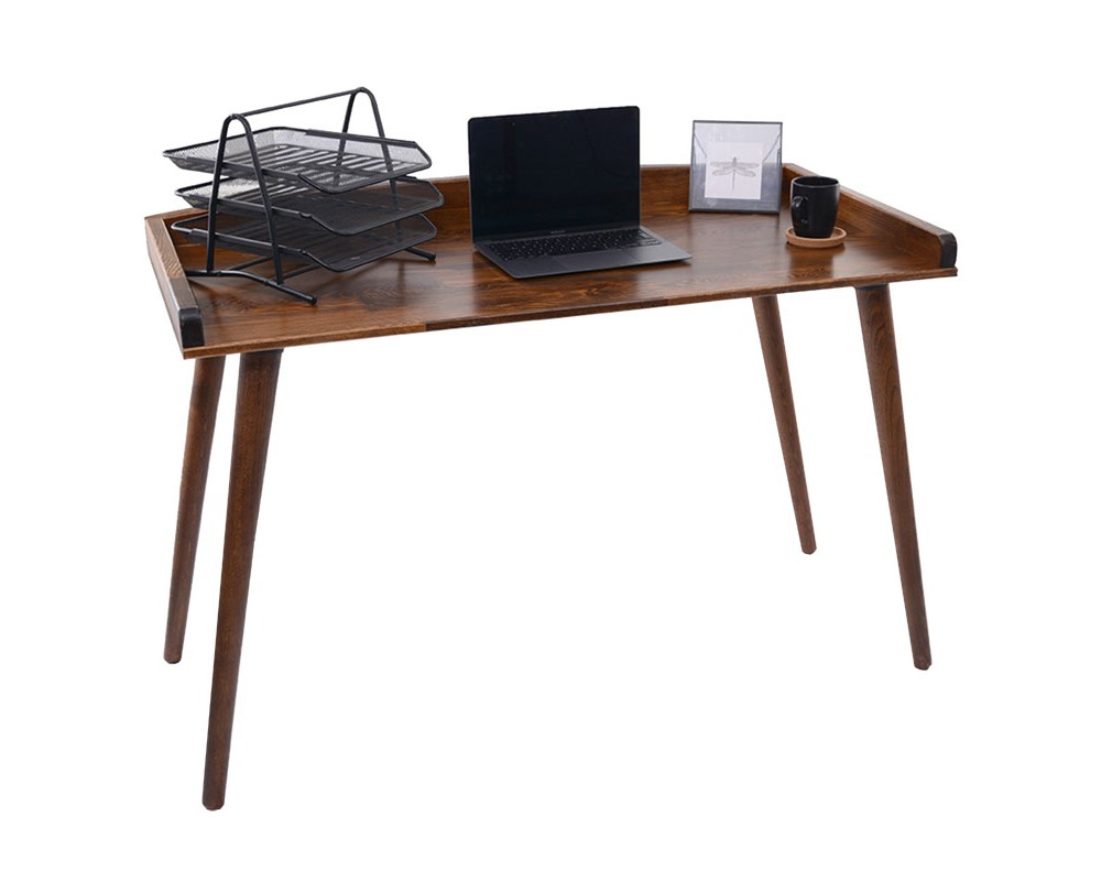 Office desk Brady  pakoworld natural pine wood walnut 119x59x75cm -