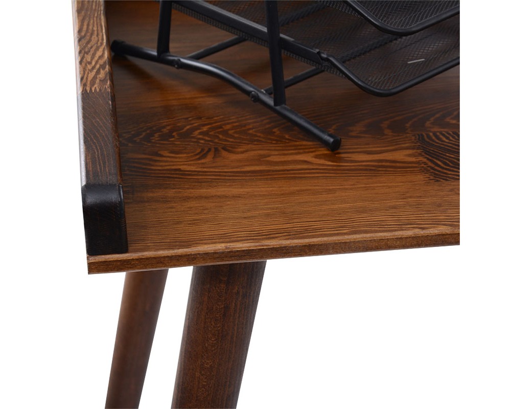 Office desk Brady  pakoworld natural pine wood walnut 119x59x75cm -