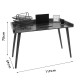 Office desk Brady  pakoworld natural pine wood walnut 119x59x75cm -