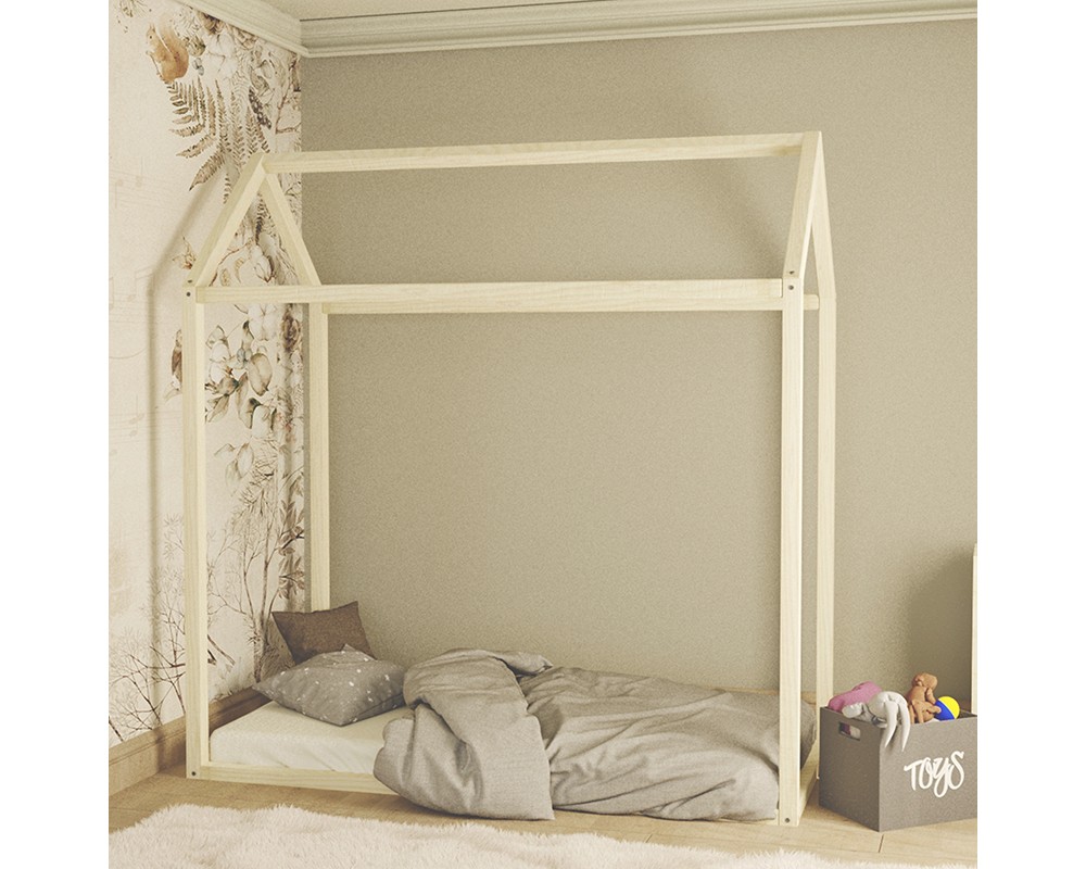 Children's bed Palace pakoworld pine wood natural color natural 70x140cm -