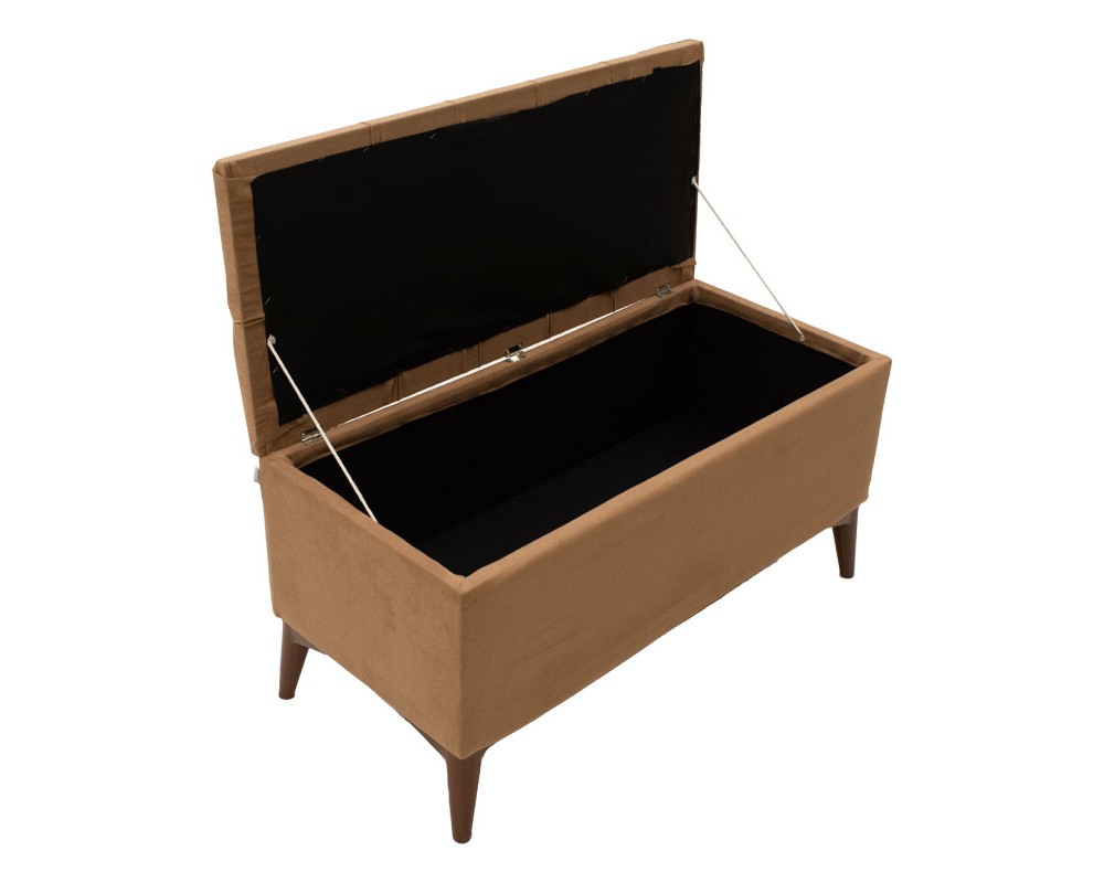 Stool-trunk Elone pakoworld mocha-walnut 90x40x44cm - Stool-trunk Elone pakoworld mocha-walnut 90x40x44cm -