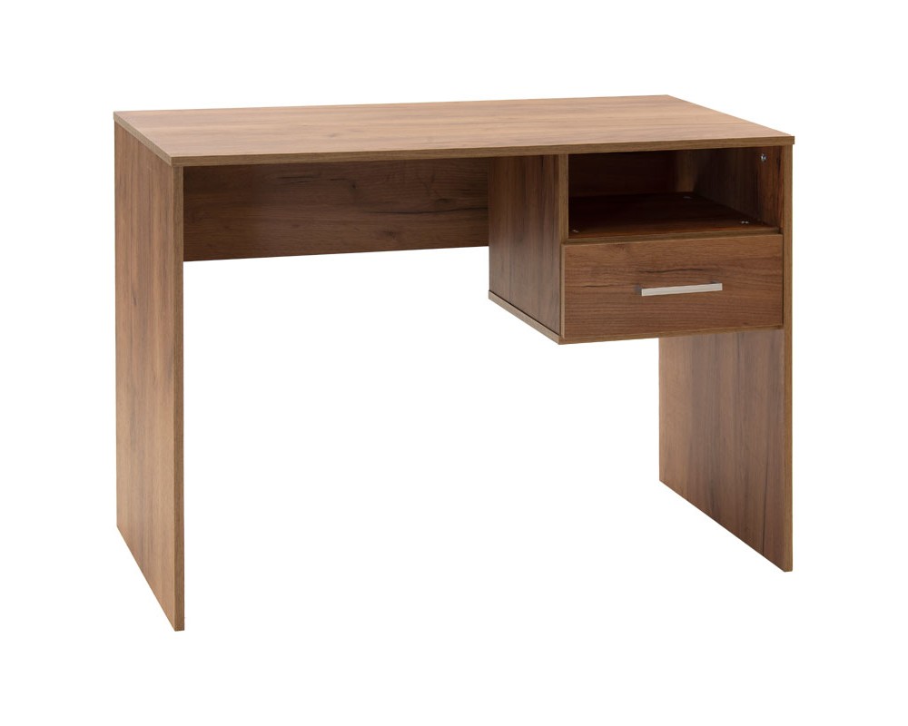 Work desk-chest of drawers Elise pakoworld walnut 100x50x74cm - Work desk-chest of drawers Elise pakoworld walnut 100x50x74cm -