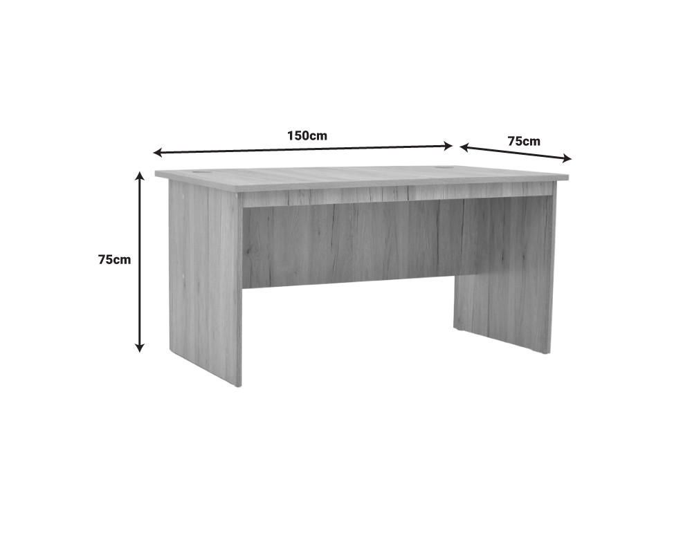 Работно бюро професионално Anze - дъб 150x75x75см - Офис бюра
