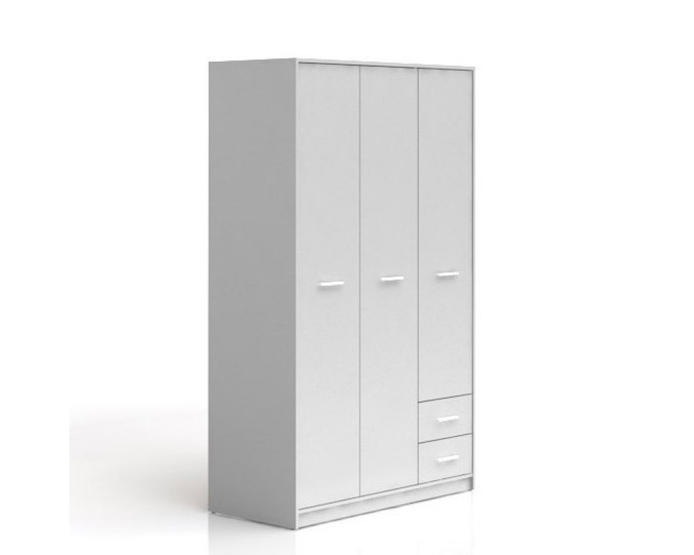 Трикрилен гардероб Nepo Plus SZF3D2S - бял - Холни маси Трикрилен гардероб Nepo Plus SZF3D2S - бял - Холни маси