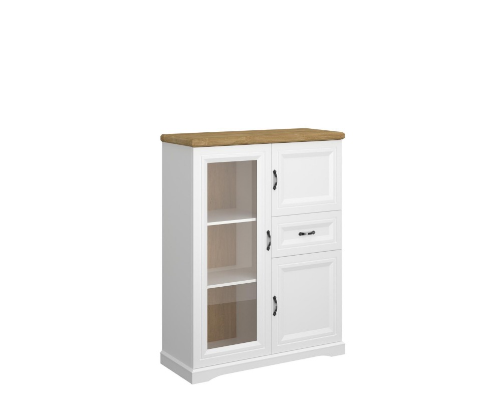 Ниска витрина RIVA WIT NIS 2D1W1S - Холни маси Ниска витрина RIVA WIT NIS 2D1W1S - Холни маси